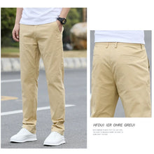 Load image into Gallery viewer, Men's High-Quality Chinos -Cotton Casual Trousers - Breathable Straight Pants (Sizes W28-w40)
