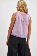 Load image into Gallery viewer, Sleeveless Tank Tops for Women Blouses Summer Boho Beach Wear 100%Cotton Splicing Lace Shirts Loose Casual Ladies Blusas Camis
