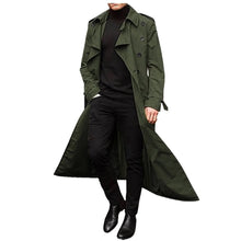 Load image into Gallery viewer, Men’s Luxury Full-Length Trench Coat – England Style Business Overcoat
