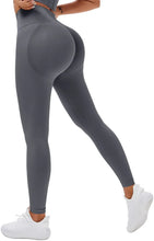Load image into Gallery viewer, High Waist Solid Leggings Women Seamless Slim Tights Fitness Yoga Elastic Leggings Push Up Butt Knit Fashion Gym Workout Pants
