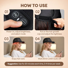 Load image into Gallery viewer, 650nm+850nm Infrared Red Light Hair Growth Cap Hair Loss Treatment Hat Anti Hair Loss Restore Hair Thickness Hair Regrowth Care

