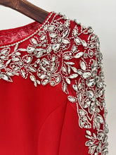 Load image into Gallery viewer, Elegant Beaded Straight Midi Dress
