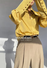 Load image into Gallery viewer, Elegant Satin Office Casual Shirt
