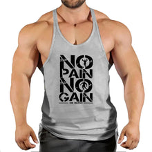 Load image into Gallery viewer, Gym T-shirts Muscle Men's Clothes Workout Fitness Shirt Singlets Tank Top Vest Man Sportswear Muscular Bodybuilding Stringer
