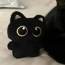 Load image into Gallery viewer, Cute plush toy of a black cat, suitable for decoration and also a great gift option.
