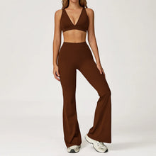 Load image into Gallery viewer, Yoga Set 2 Pieces Gym Clothes Yoga Outfits For Women Tracksuits Workout Long Sleeved Fitness Set Sport Bra Crop Top Gym Leggings
