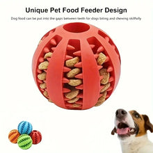 Load image into Gallery viewer, Dog Toy Ball, Nontoxic Bite Resistant Toy Ball for Pet Dogs Puppy Cat, Dog Pet Food Treat Feeder Chew Tooth Cleaning Ball
