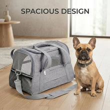 Load image into Gallery viewer, Airline Approved Pet Carrier Soft Sided Cat Dog Travel Bag Breathable Mesh Portable Foldable Puppy Kitten Transport Pouch Under
