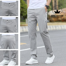 Load image into Gallery viewer, Men's High-Quality Chinos -Cotton Casual Trousers - Breathable Straight Pants (Sizes w28-w40)
