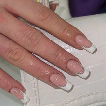 Load image into Gallery viewer, 24pcs Gradient Fake Nails French Ballerina Nail Waterproof Faux Medium Coffin false nails Fingernails Press on Nails Tips
