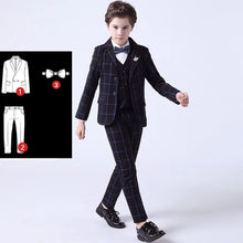 Load image into Gallery viewer, Formal Kids Plaid Tuxedo Suit
