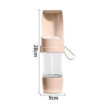 Load image into Gallery viewer, Pet Travel Water Bottle Portable with Food Container Foldable 2in1 Pet Outdoor Bowl Puppy Dog Cat Travel Drinking Food Feeder

