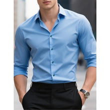 Load image into Gallery viewer, Elastic Solid Casual Business Shirt

