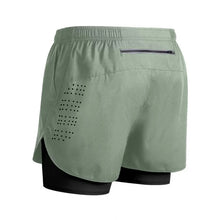 Load image into Gallery viewer, Summer Men's Reflective Running Shorts Fitness Quick Drying Double-Layer Shorts Men's Exercise Training Bodybuilding Shorts
