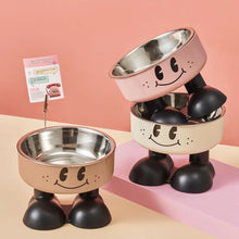 Load image into Gallery viewer, Smiling Face High-Leg Steel Bowl
