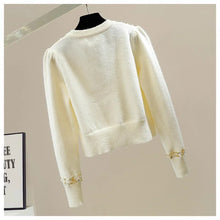 Load image into Gallery viewer, Slim O-Neck Knit Cardigan Sweater
