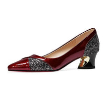 Load image into Gallery viewer, Fashion High Heels PUmps High Quality Women Elegant Sexy Medium Heels Pointed Toe Shoes Comfort Casual Single Shoes
