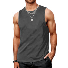 Load image into Gallery viewer, Mens Tank Tops Workout Sleeveless Shirts Summer Solid Color Polyester Quick Drying Tanks for Men Summer Beach Sports T-Shirts
