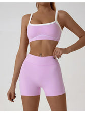Load image into Gallery viewer, Woman Yoga Sport Outfit for Fitness Two Pieces Short Pant Sets Suits Tracksuit Sportswear Woman Gym Yoga Workout Clothes
