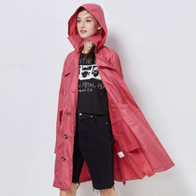 Load image into Gallery viewer, Fashion Women Thin Raincoat Poncho Ladies Waterproof Long Slim Raincoats Adults Outdoor Hiking  Windproof Rain Coat With Belt
