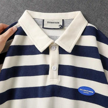 Load image into Gallery viewer, Striped Preppy Summer Polo Shirt
