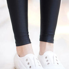Load image into Gallery viewer, Women Shiny Black Legging Autumn Ladies Push Up Slim Leggings High Waist Stretchy Soft Large Size Women Leggings
