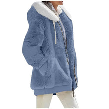 Load image into Gallery viewer, Autumn Winter Fashion Women's Coat New Casual Hooded Zipper Lady Clothes Cashmere Female Fleece Jacket Solid Color Ladies Coats
