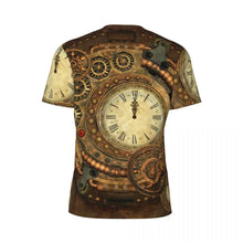 Load image into Gallery viewer, Gym T Shirt For Men Steampunk Design T-Shirts Fashion Wonderful Clockwork Vintage Summer Tees O Neck Streetwear Design Tops
