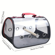 Load image into Gallery viewer, Lightweight Bird Carrier Parrot Travel Bag With Perch For Parakeet Cockatiel Travel Rats Bunny Small Animal Portable Pet Backpac
