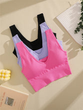 Load image into Gallery viewer, Sports Yoga Women's Bra Ribbed Shockproof Fitness Workout Bralette Sexy Elastic Backless Underwear Push-Up Bra Sportswear Tops
