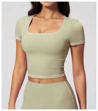 Load image into Gallery viewer, Yoga Shirts Women Sports T-Shirts Fitness Yoga Short Sleeve Gym Workout Top Running Active Shirts Female Push Up Sports T-shirts
