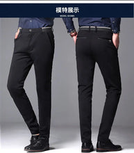 Load image into Gallery viewer, Men’s Classic Black Slim Fit Office Dress Pants
