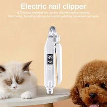 Load image into Gallery viewer, 2 in 1 Electric Pet Nail Trimmer with LED Lights Pet Nail Grinder Dog Nail Trimmer and Grinder for Small Medium Large Dogs/Cats
