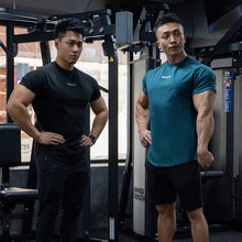 Load image into Gallery viewer, Men's Gym T Shirts Quick Dry Short Sleeve Summer Sports T-shirt Elastic Fitness Workout Tops Casual Bodybuilding Athletic Tee
