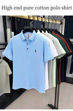 Load image into Gallery viewer, 100% pure cotton high-end brand men's short sleeve polo shirt summer fashion original pony embroidery golf Paul  casual T-shirt
