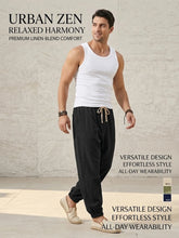 Load image into Gallery viewer, Men's Joggers Streetwear Casual Harem Pants Sport Large Sweatpants Korean Breathable Cotton Trousers Elastic Waist Long Pants
