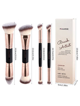 Load image into Gallery viewer, MAANGE 4pcs Basic Makeup Brushes Set With Box Dual-ended Foundations Powder Blush Details for Eyeshadow Brushes Beginner Travel
