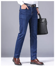 Load image into Gallery viewer, Classic Straight Stretch Denim Jeans
