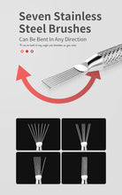 Load image into Gallery viewer, Nail Art Wire Drawing Tool Multifunctional Seven-pin Pen Texture Brush Tools DIY Nail Brush Bendable Feather Pin Painting Lines

