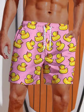 Load image into Gallery viewer, New Men's Shorts Hawaiian Yellow Duck Mens Printing Short Summer New Swim Trunks Elastic Waist 3D Print Breathable Short Pants
