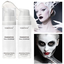 Load image into Gallery viewer, Professional White Face Foundation Matte Light White Blending Pure White Brightening Makeup For Cosplay Gothic Makeup Found
