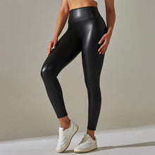 Load image into Gallery viewer, Trendy New Women's Leggings High Waisted Tight and Sexy Faux Leather Pants Colorful Yoga Pants for Women
