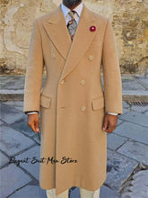 Load image into Gallery viewer, Double Breasted Peak Lapel Overcoat
