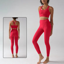 Load image into Gallery viewer, Women's Yoga Set Workout Set 2 Piece High Waist Yoga Leggings Sports Bra Gym Suit Activewear Sports Fitness Set Sports Suit
