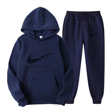 Load image into Gallery viewer, Men Tracksuit 2 Pieces Sets Hooded Sweatshirt +Drawstring Pants Male Hoodies Running Sportswear Men Women Autumn Sportwear
