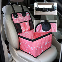 Load image into Gallery viewer, Pet Dog Car Seat with Storage Pockets Universal Pet Seat Cover for Small Medium Dogs Non-Slip Portable Travel Mat &amp; Safety Bag
