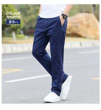 Load image into Gallery viewer, Men's High-Quality Chinos -Cotton Casual Trousers - Breathable Straight Pants (Sizes w28-w40)
