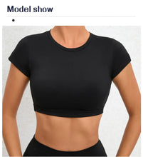 Load image into Gallery viewer, Sports Muscle Back Tee Without Padded Women Backless Sports Shirts Workout Gym Training Yoga T-Shirt Outdoor Open Back Tops

