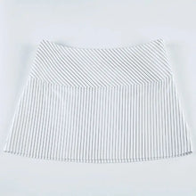 Load image into Gallery viewer, Women Low Waist Skirts Stripes A-line High Waist Skirt for Women Hips Spliced Short Skirt Ladies Bodycon Layered Mini Bottoms
