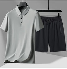 Load image into Gallery viewer, polo Shirts + shorts 2024 summer new style fashion Sportswear Men's Casual Sets Male Fashion shirts and shorts full size M-4XL
